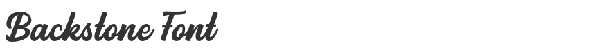 Backstone Font