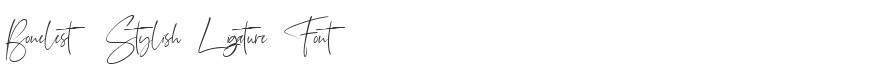Bonelest  Stylish Ligature Font