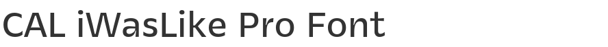 CAL iWasLike Pro Font