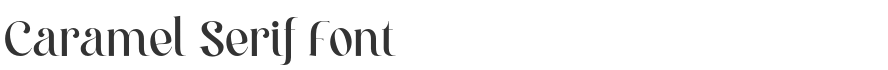 Caramel Serif Font
