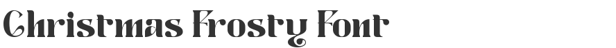 Christmas Frosty Font
