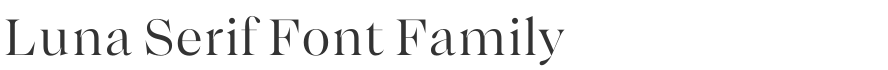 Luna Serif Font Family