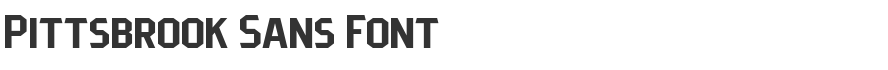 Pittsbrook Sans Font