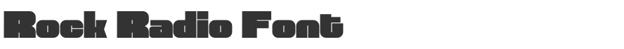 Rock Radio Font