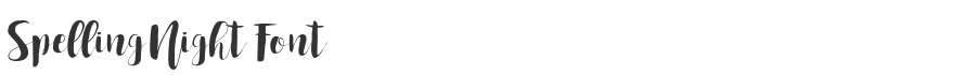Spelling Night Font