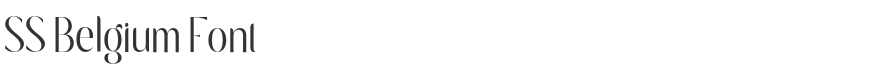 SS Belgium Font