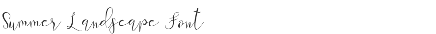 Summer Landscape Font