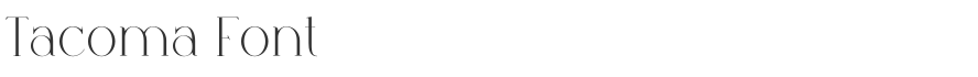 Tacoma Font