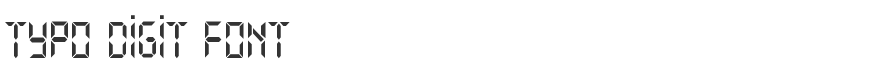 Typo Digit Font