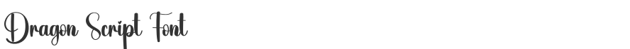 Dragon Script Font