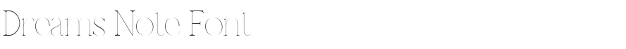 Dreams Note Font
