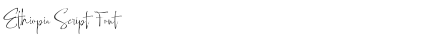 Ethiopia Script Font