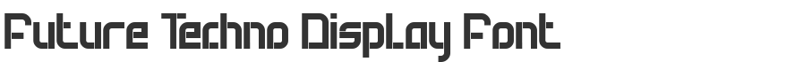 Future Techno Display Font