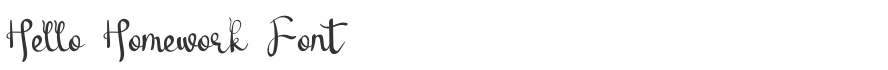 Hello Homework Font
