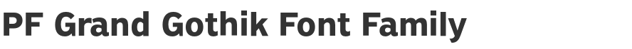 PF Grand Gothik Font Family