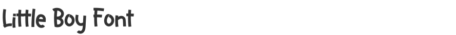 Little Boy Font