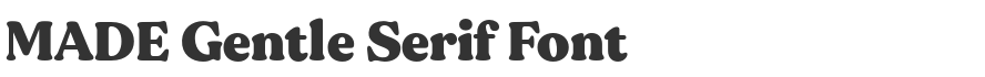 MADE Gentle Serif Font