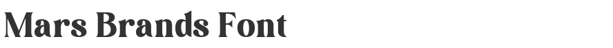 Mars Brands Font
