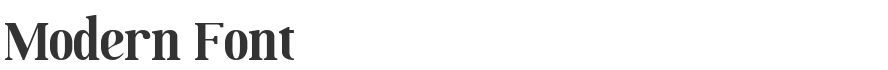 Modern Font