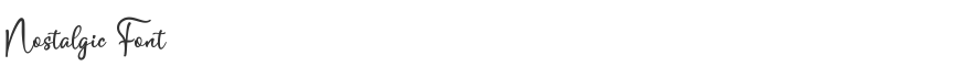 Nostalgic Font