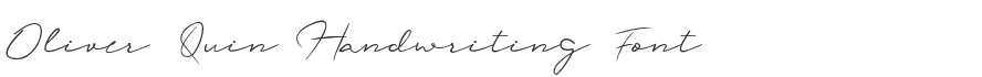 Oliver Quin Handwriting Font