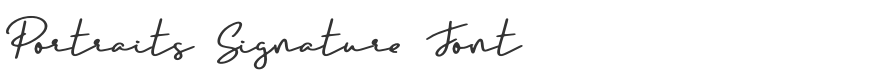 Portraits Signature Font