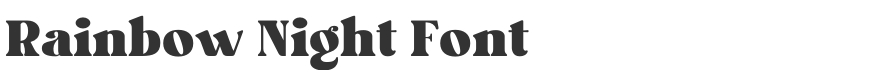 Rainbow Night Font