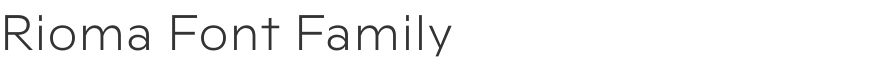 Rioma Font Family