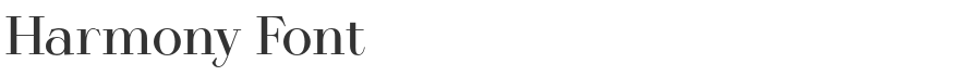 Harmony Font