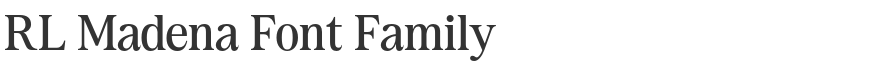 RL Madena Font Family