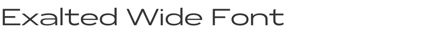 Exalted Wide Font