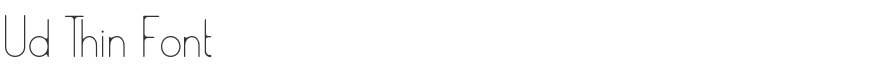 Ud Thin Font