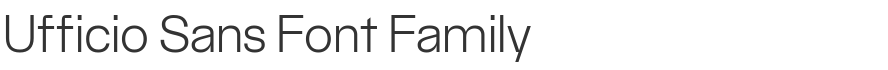Ufficio Sans Font Family