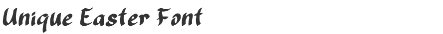 Unique Easter Font
