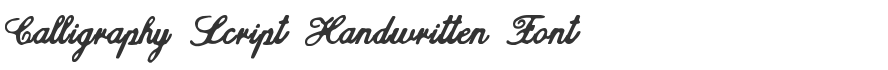 Calligraphy Script Handwritten Font