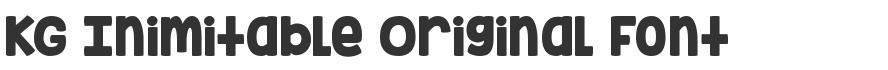 KG Inimitable Original Font