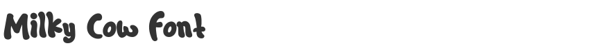 Milky Cow Font