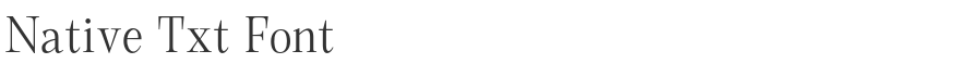 Native Txt Font