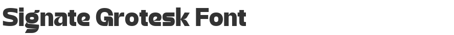 Signate Grotesk Font