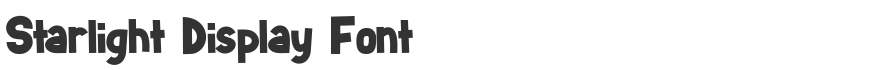 Starlight Display Font