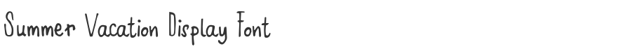 Summer Vacation Display Font
