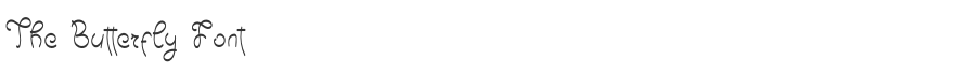 The Butterfly Font