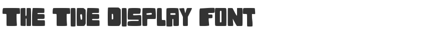 The Tide Display Font