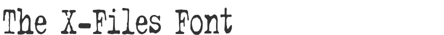 The X-Files Font