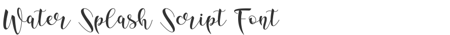 Water Splash Script Font
