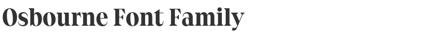 Osbourne Font Family