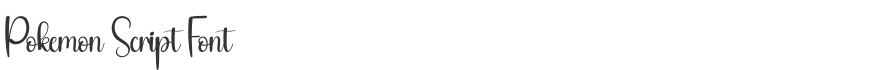 Pokemon Script Font