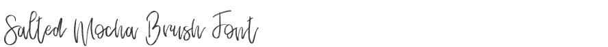 Salted Mocha Brush Font