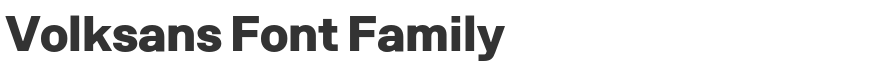 Volksans Font Family