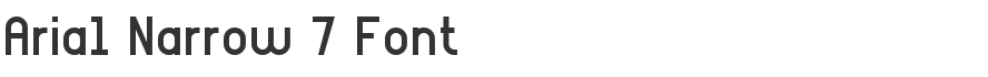 Arial Narrow 7 Font